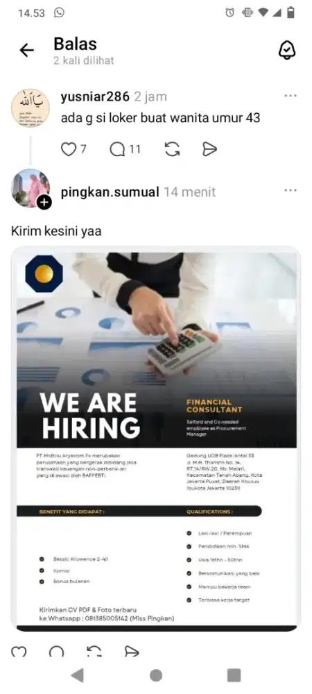 Lowongan pekerjaan