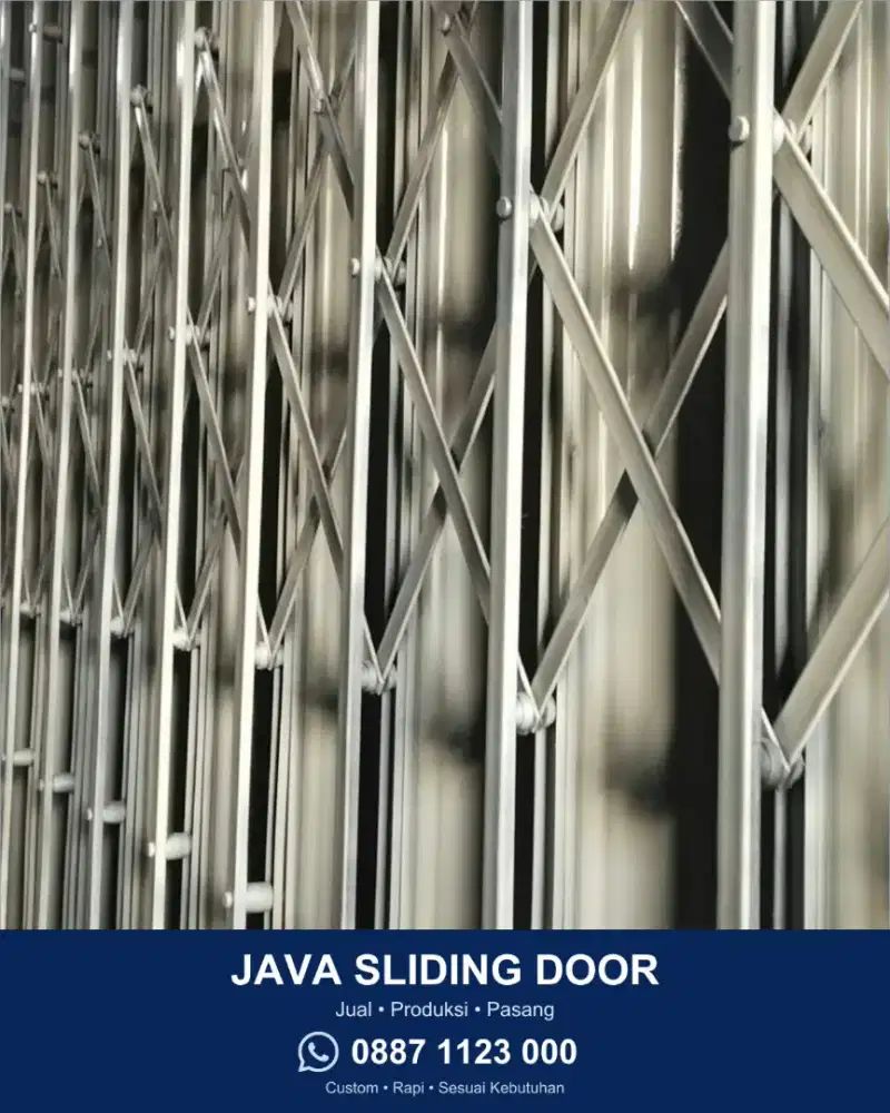Pintu Folding Gate Besi Model Minimalis Modern & Murah