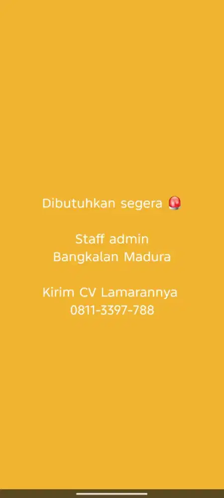 LOWONGAN ADMIN STAFF