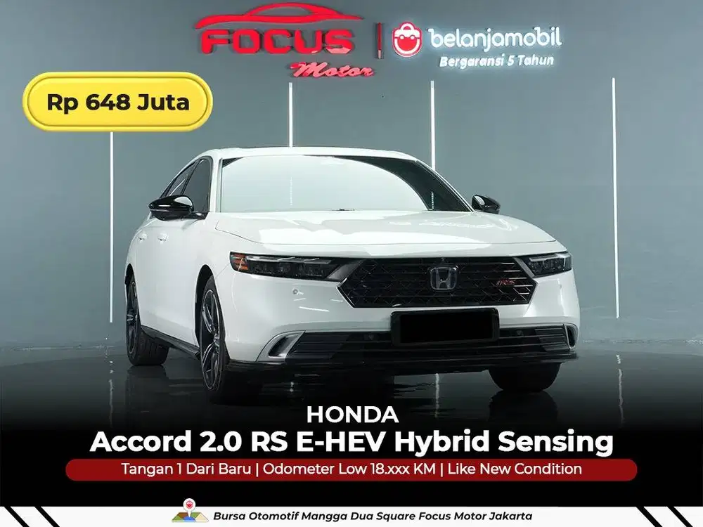 [GARANSI 5THN] Honda Accord 2.0 RS E-HEV Hybrid Sensing 2023/2024/2025