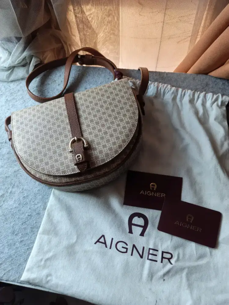 ‎FOR SALE AIGNER ADRIA DADINO MINI CROSSBODY BAG — BEIGE Original