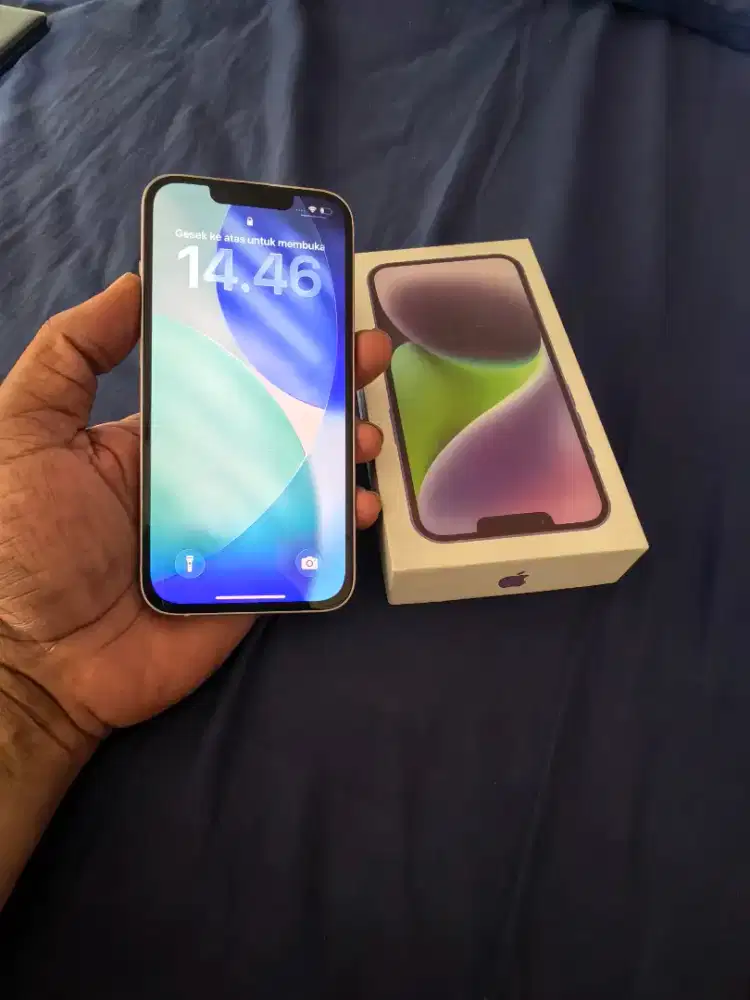 Iphone 14 128gb inter beacukai fullset bisa tt handphone
