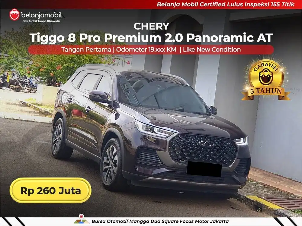 [GARANSI 5THN] Chery Tiggo 8 Pro Premium 2.0 Panoramic 2022/2023/2024