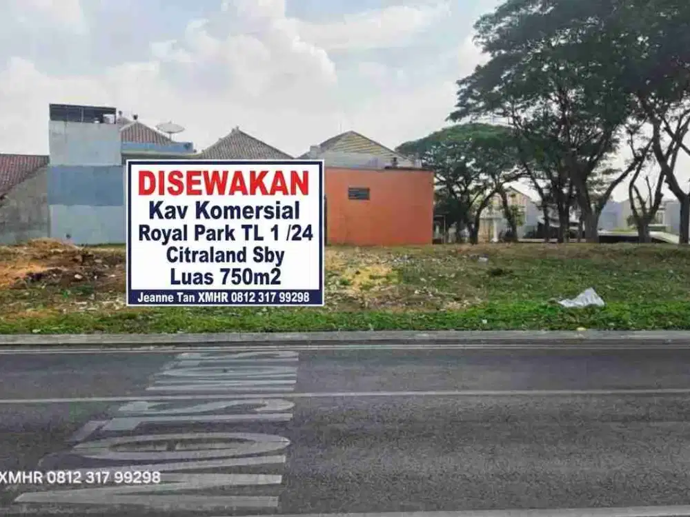 KAVLING KOMERSIAL ±750 M² DI ROYAL PARK CITRALAND Surabaya