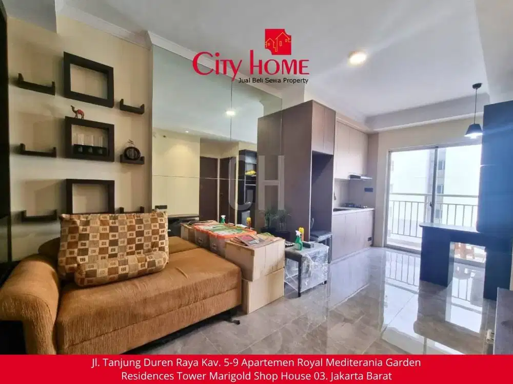 Dijual 2BR Mediterania Garden 2 42m² Furnished Baru Renov