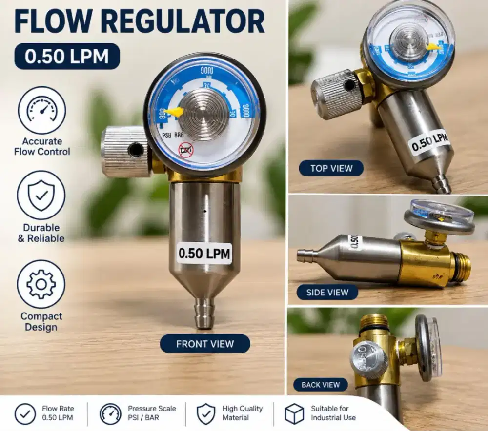 Regulator Gas Kalibrasi 0,5 LPM C10 - New