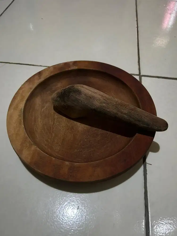 Cobekan kayu + ulekan