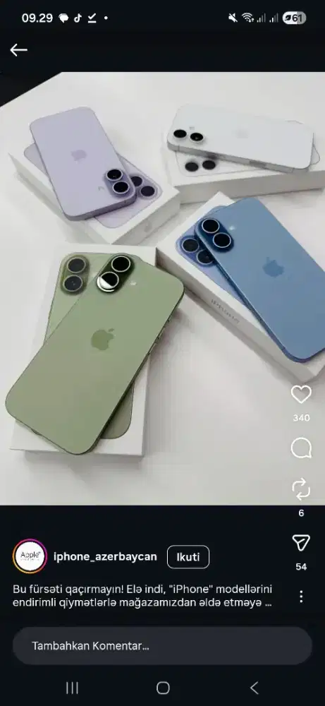 IPHONE 17 SAGE 256GB GARANSI RESMI