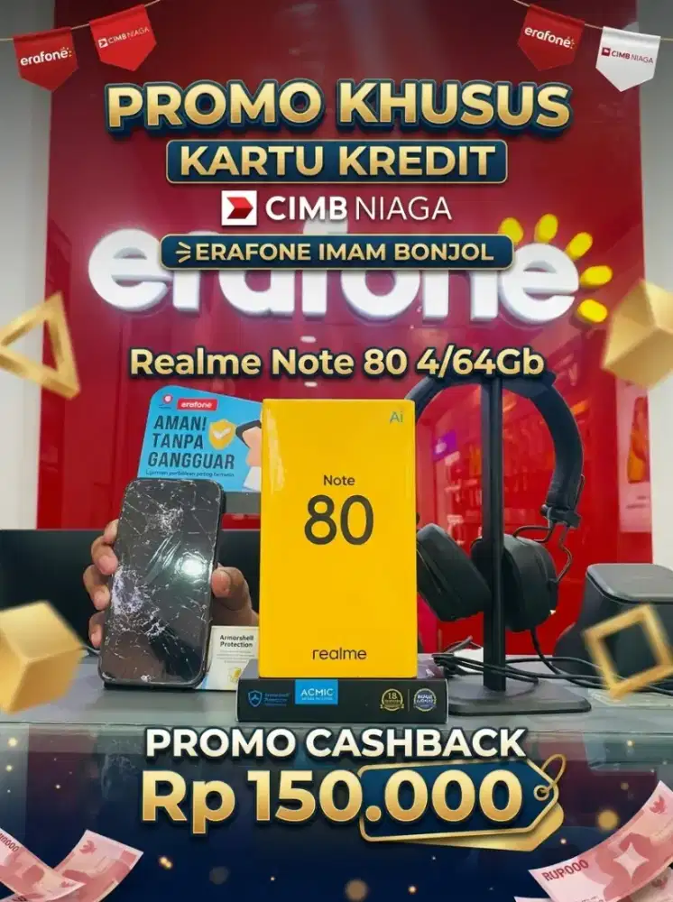 Special promo bank realme note 80 Erafone imam bonjol