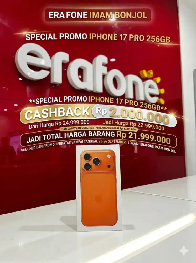 Special promo Iphone 17Pro 256Gb erafone imam bonjol