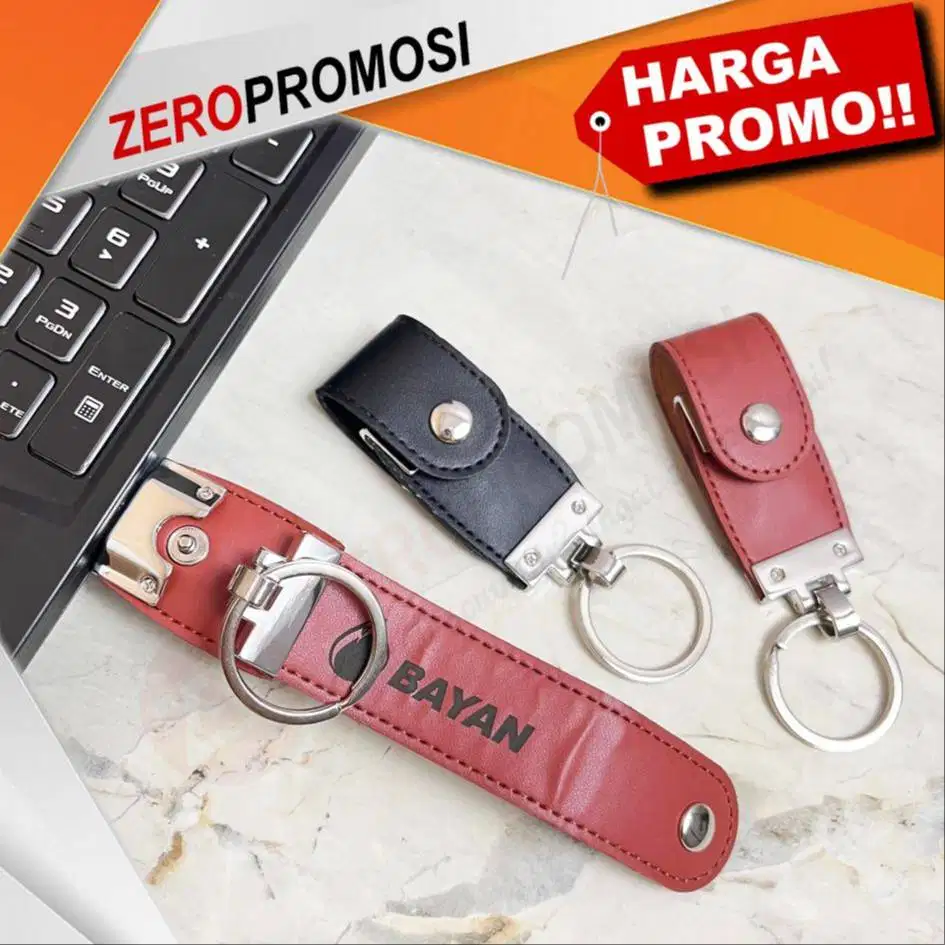 USB Flashdisk FDLT27 Cover Kulit dengan Gantungan Kunci
