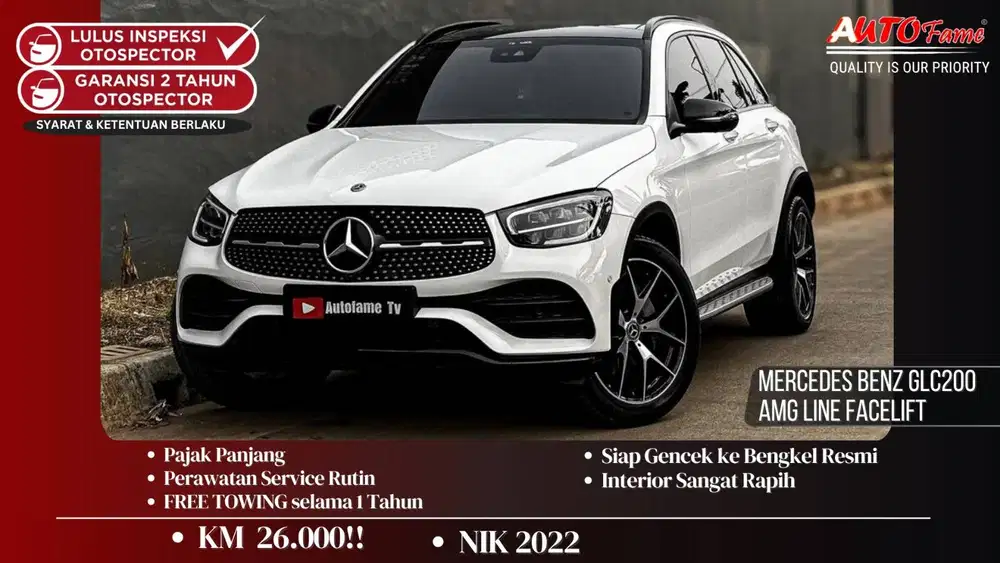 KM26RB Mercedes Benz GLC200 AMG Line Facelift White On Black NIK 2022
