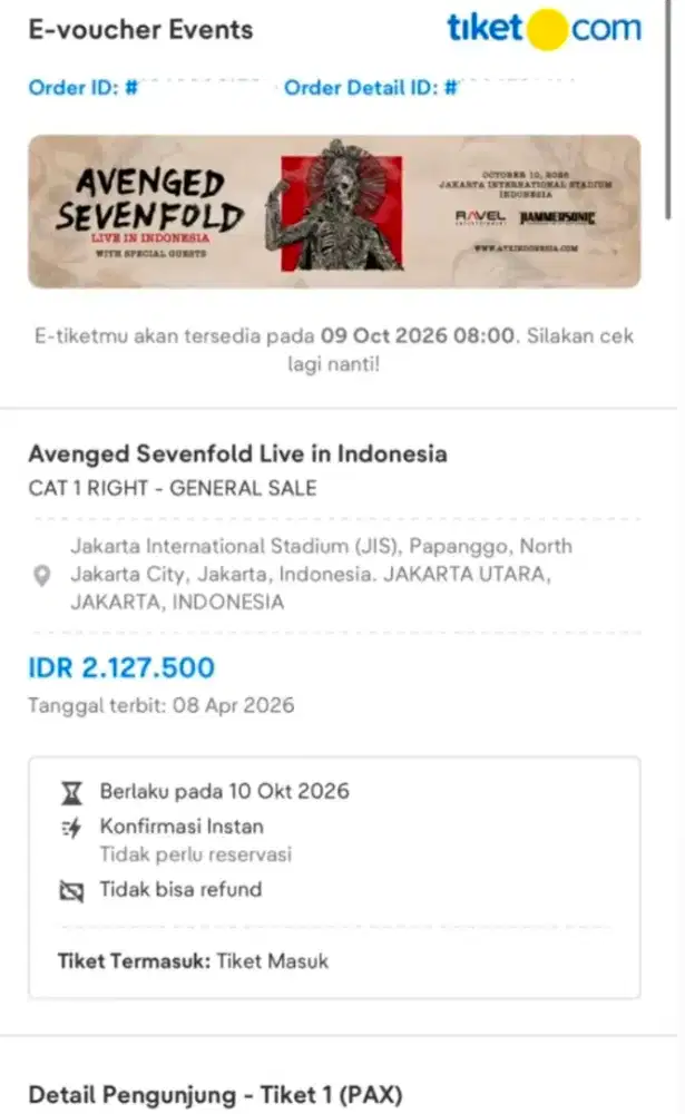 Avenged sevenfold live in indonesia