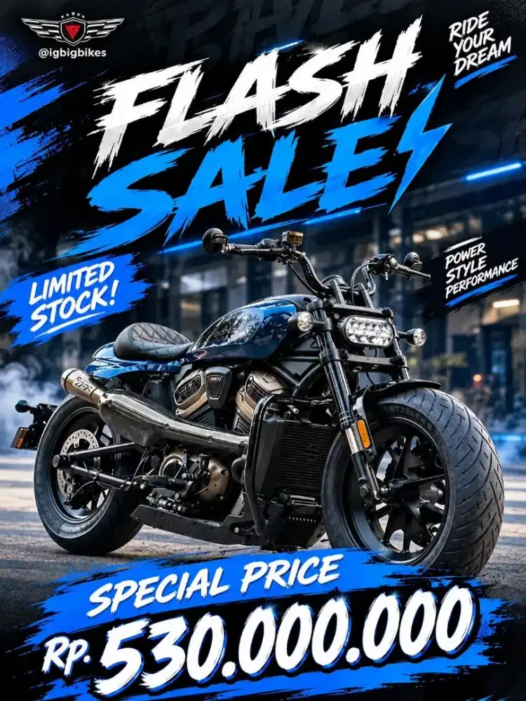 Harley Sportster S 1250 Bright Biliard Blue 2023