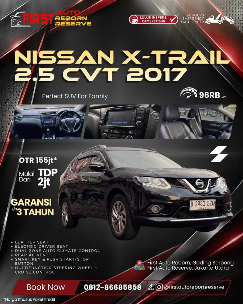 (TDP2jt) Nissan X-Trail 2.5 CVT 2017 Black