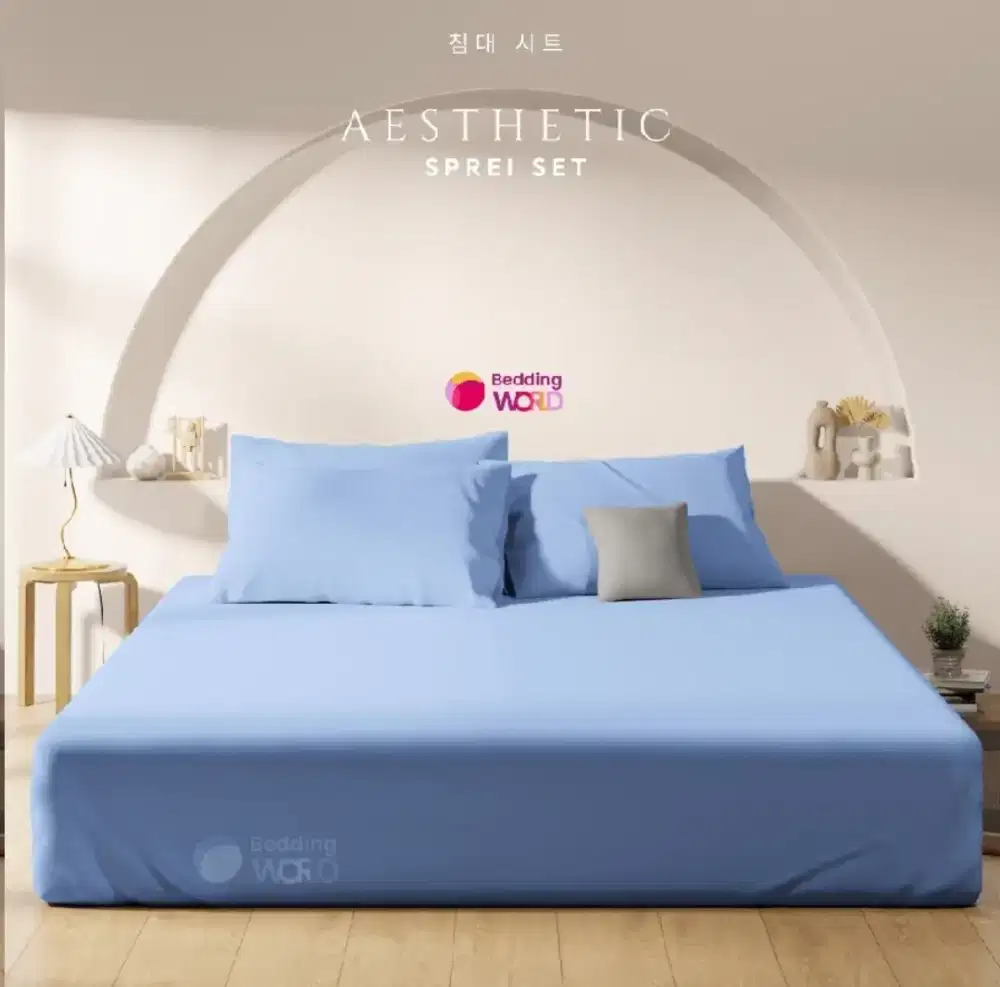 Sprei katun ala Korea polos 160x200x20