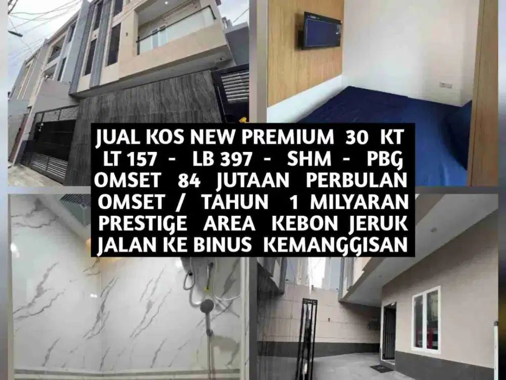 JUAL KOST KOSAN NEW PREMIUM KEBON JERUK JALAN KAKI KE BINUS KEMANGGISAN
