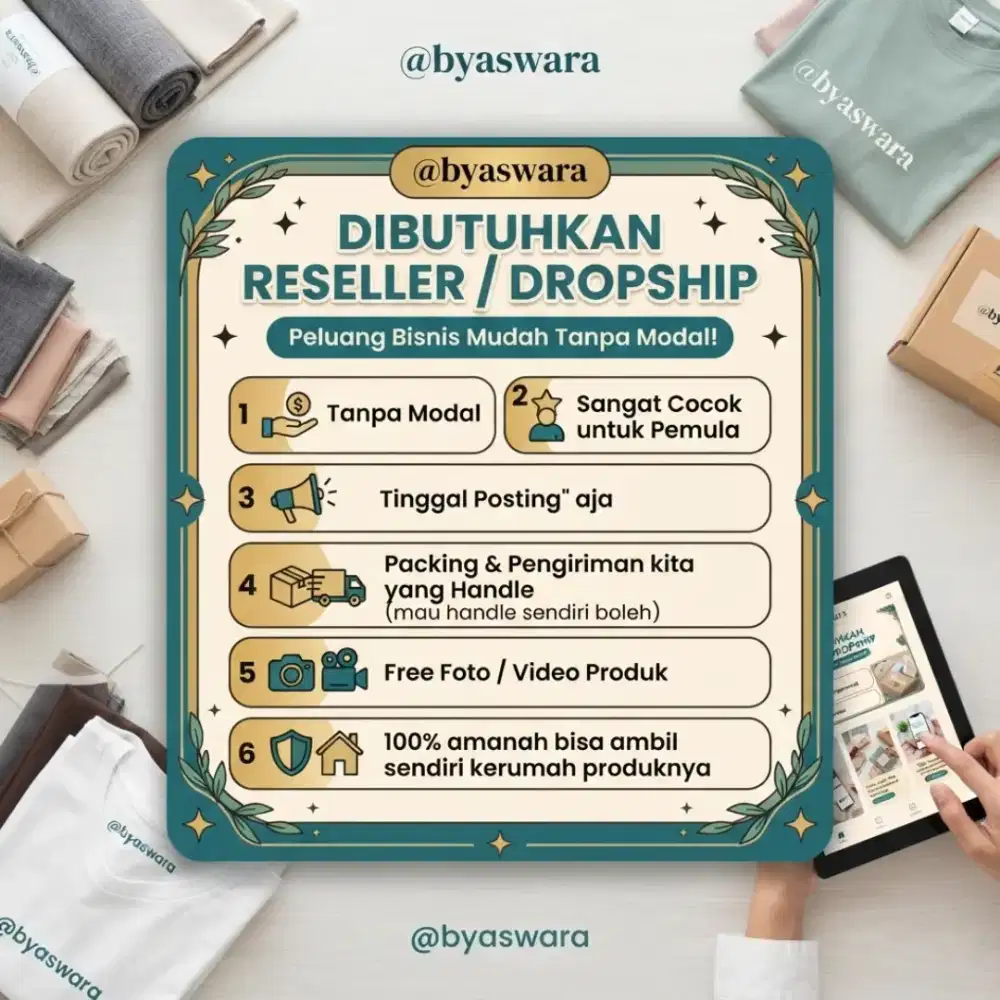 Dibutuhkan Reseller / Dropsiper
