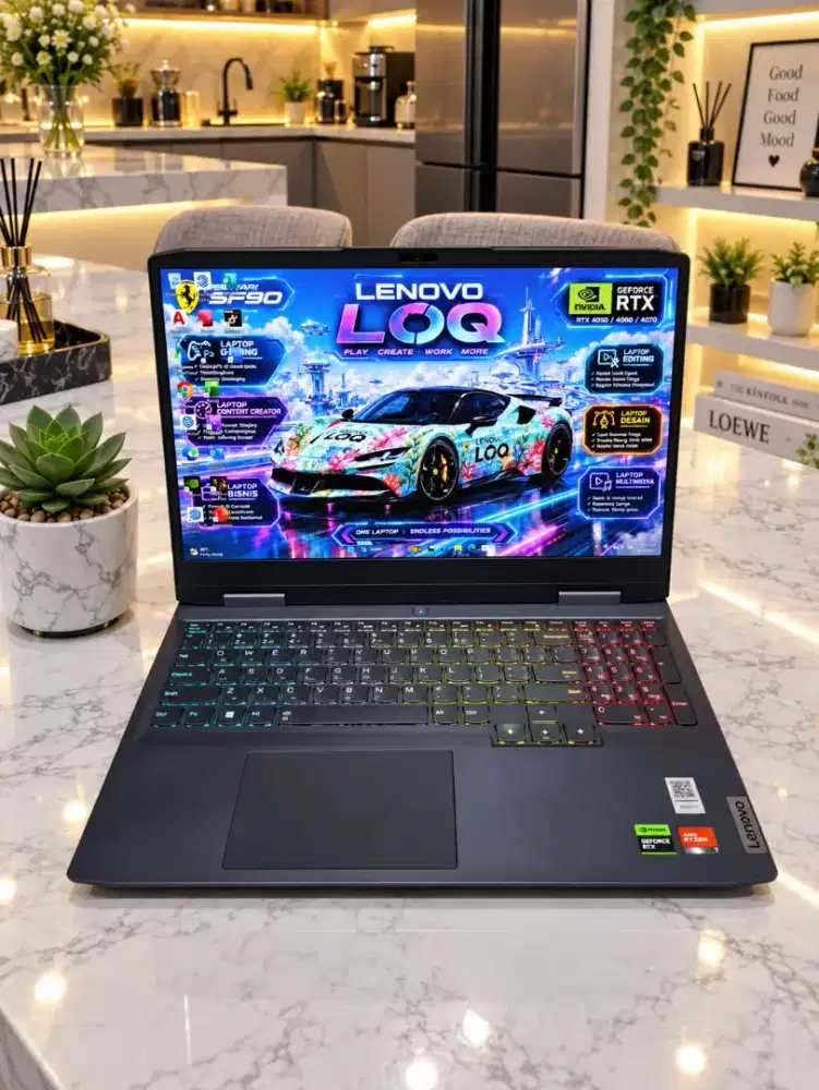 Laptop Super Gaming Lenovo LOQ Ryzen 7 VGA Nvidia RTX 3050