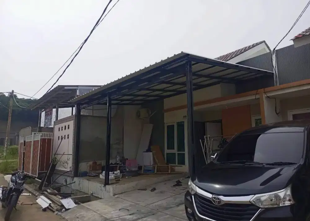 Kanopi baja ringan dan garasi