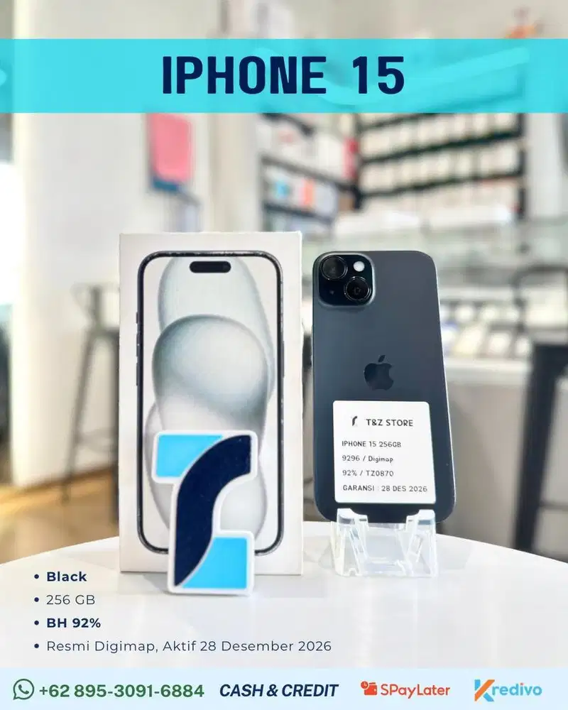 IPHONE 15 256GB - BLACK