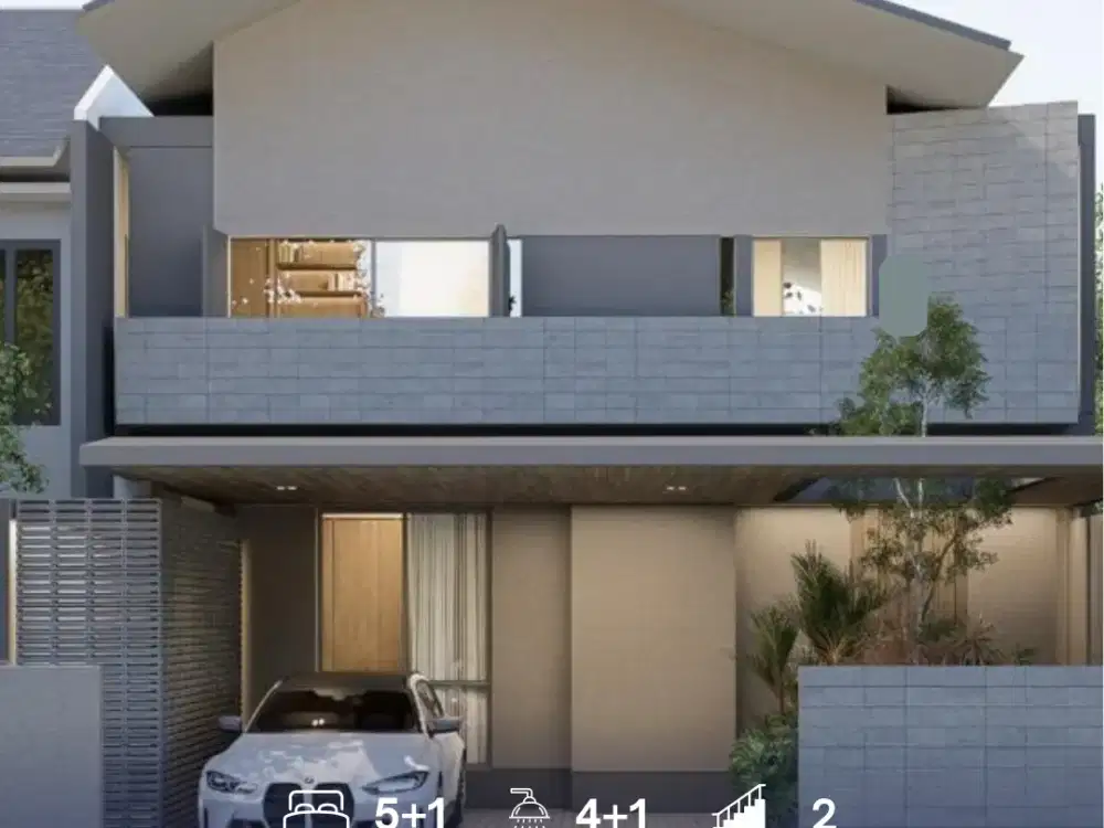 Rumah Modern Kontenporer Brand New di Griya Loka BSD City