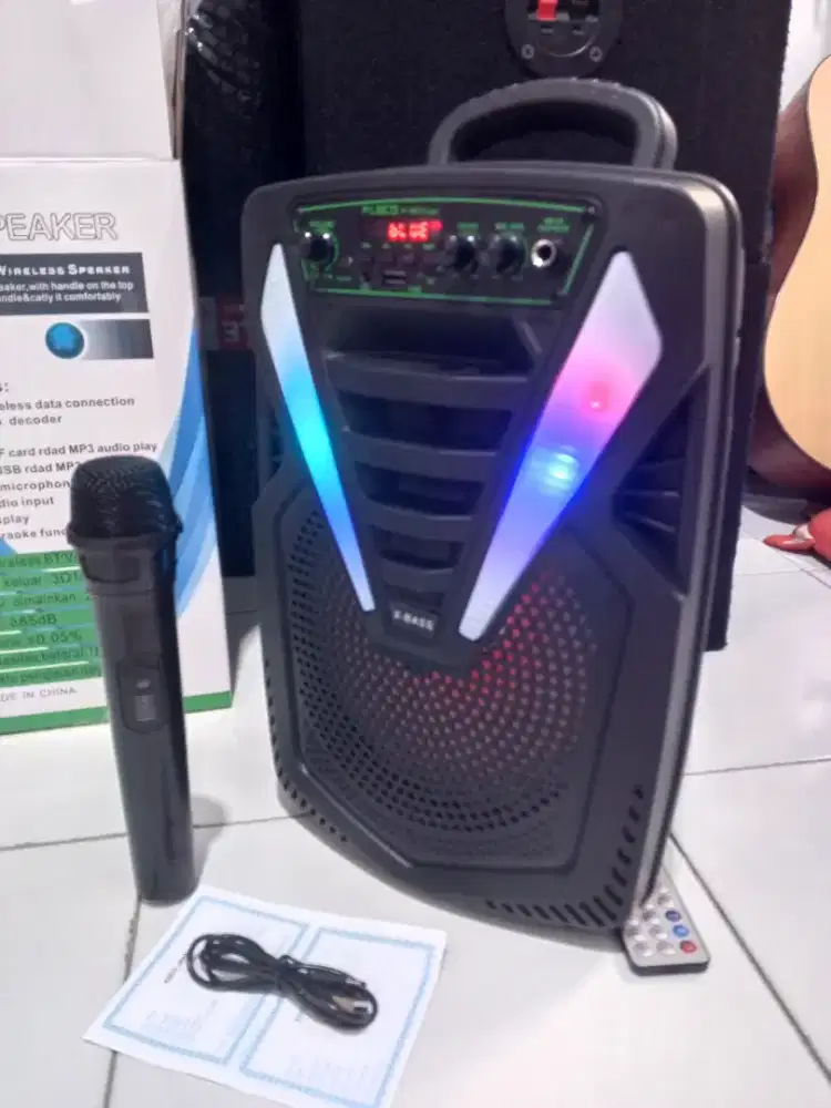 Speaker bluetooth karaoke 8,5 in mic wireless