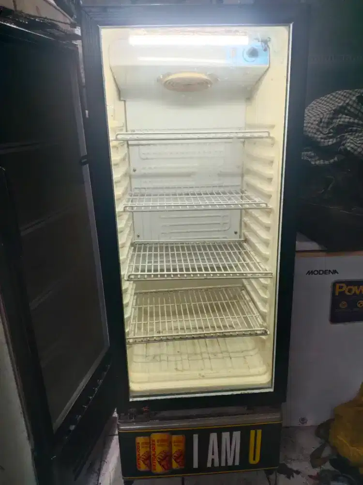 Showcase midea normal dingin siap pakai