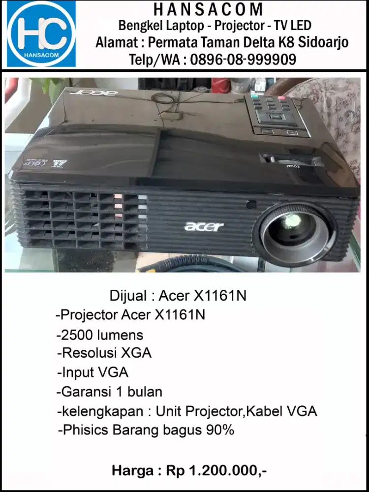 Dijual projector acer x1161n