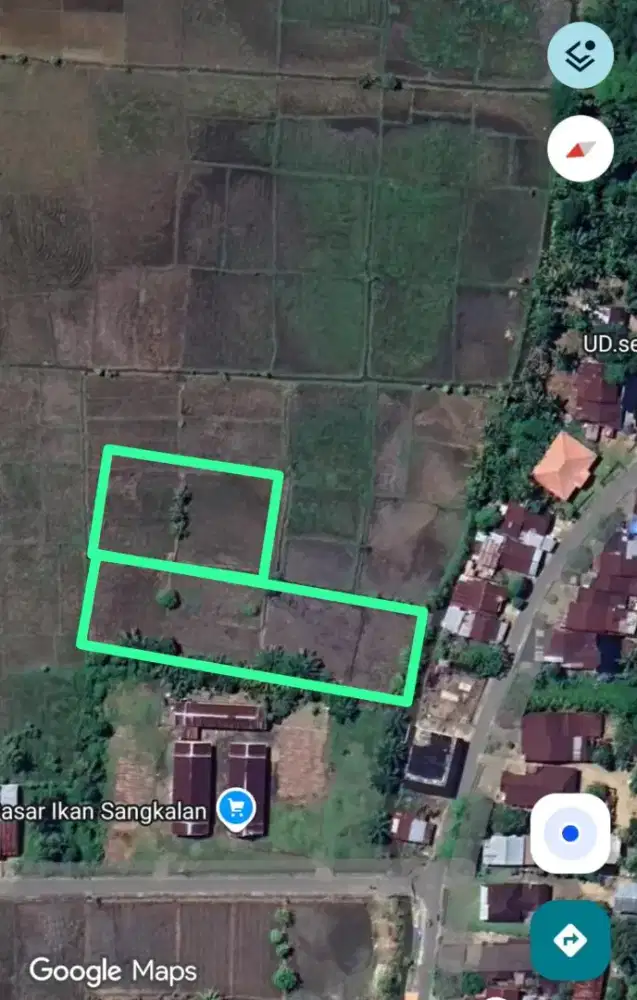 Di Jual Sawah Dibelakang pasar ikan sangkalan