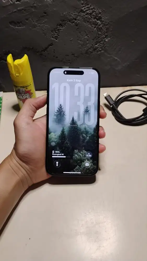 Jual Iphone 15 black 128 GB Ibox Rasa Baru