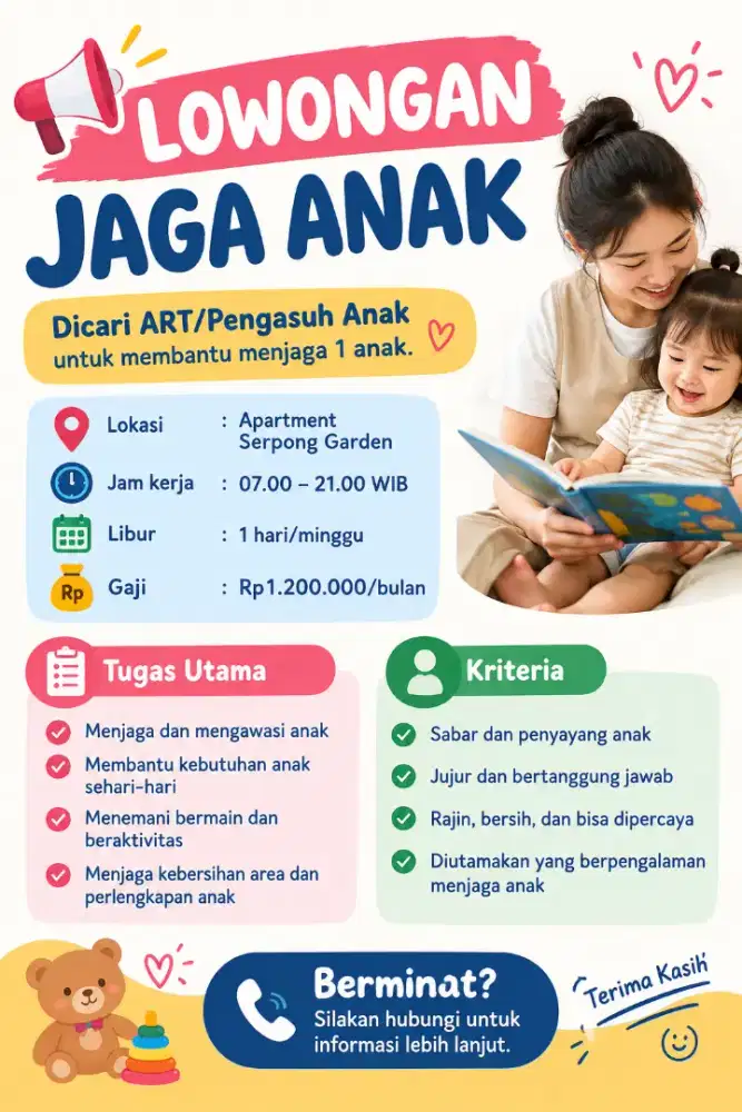 Lowongan Pengasuh Anak
