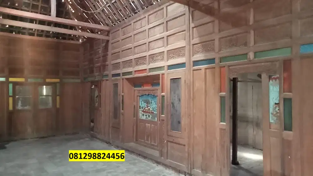 Dijual 1 Unit Rumah Jawa Kuno Dinding Kayu Jati Ukir
