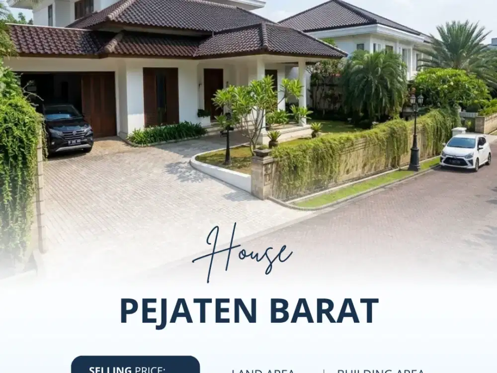 For Sell! Rumah Mewah Pejaten Barat 2 Lantai dengan Kolam Renang Pribadi