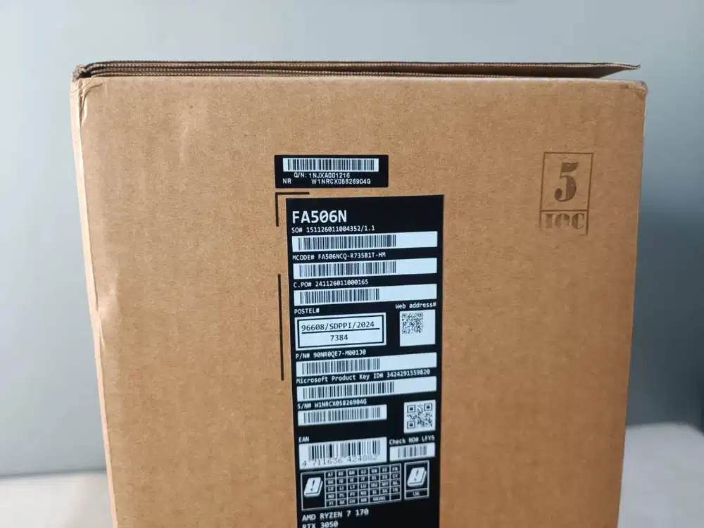 ASUS TUF Gaming A15 FA506NCQ Ryzen 7 RTX 3050 – Fullset, Garansi 09/20