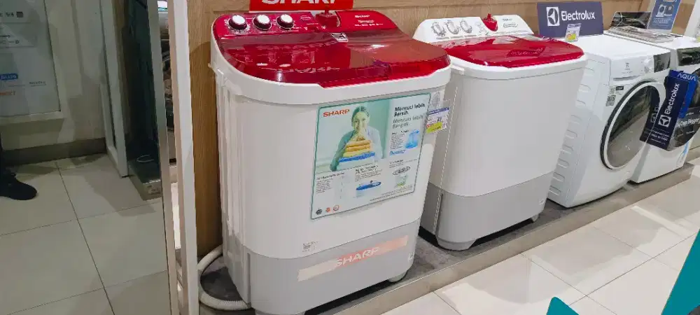 (New) Mesin Cuci Sharp 2 Tabung 10KG Gratis Pengiriman