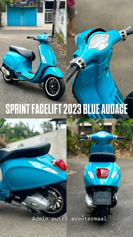 PIAGGIO VESPA SPRINT FACELIFT 2023 BLUE AUDACE