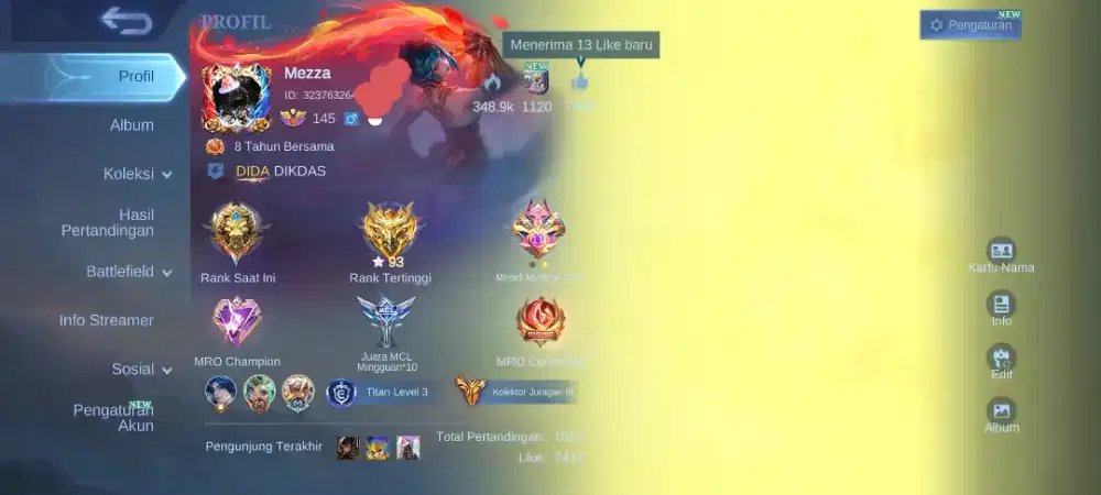 Akun Mobile Legend Pribadi