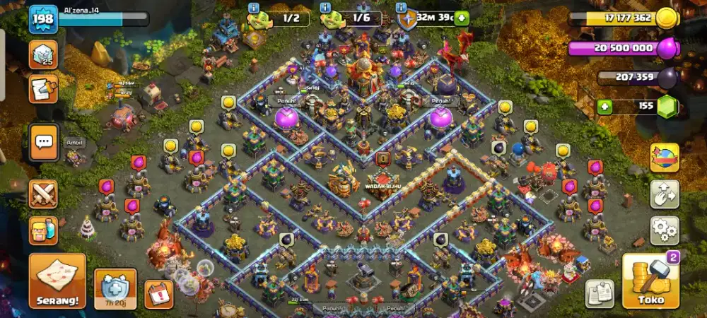 Jual akun coc Th 16