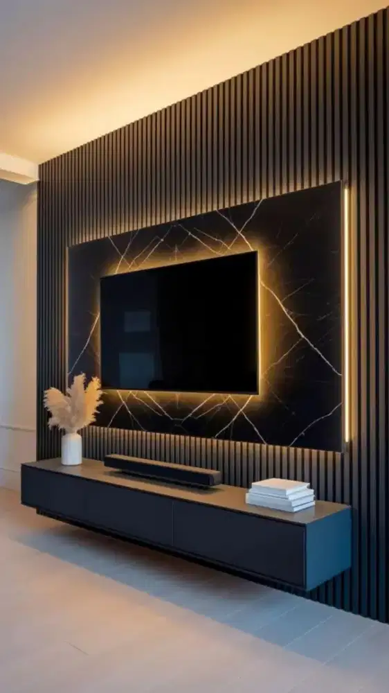 Backdrop Tv - lemari tv