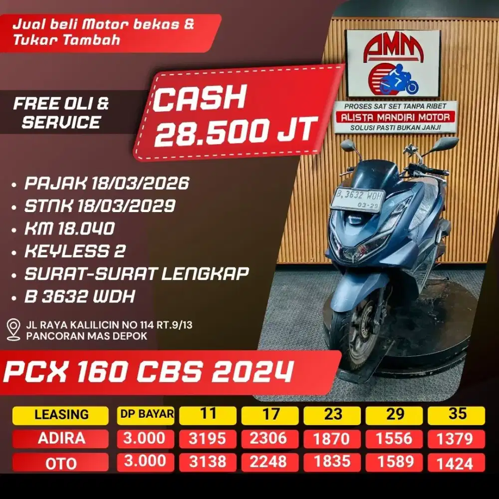 PCX 160 CBS 2024 CASH / KREDIT ALISTA