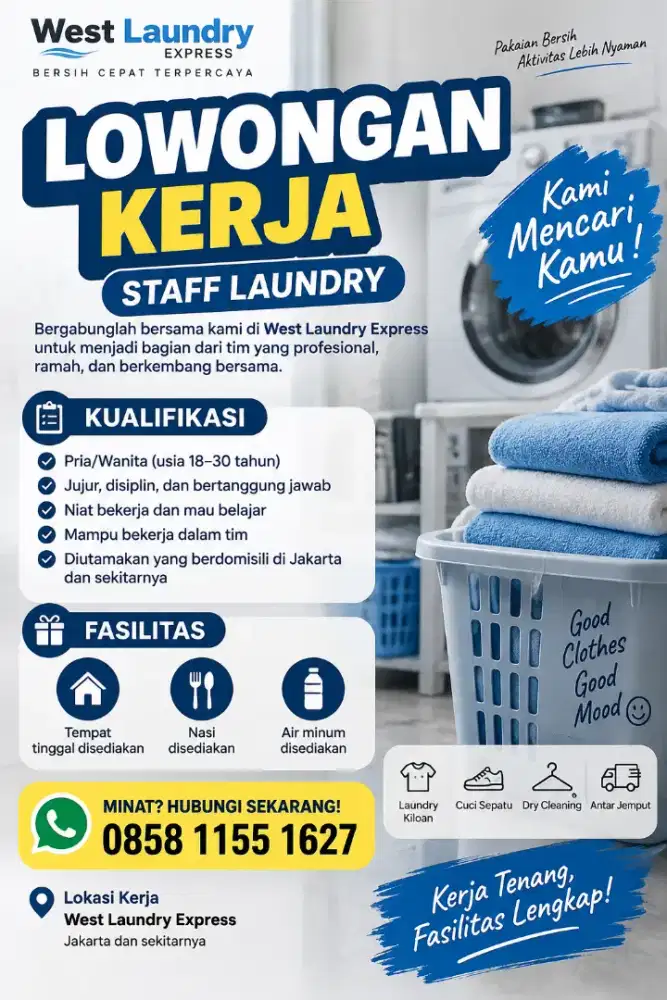 Lowongan kerja setrika laundry