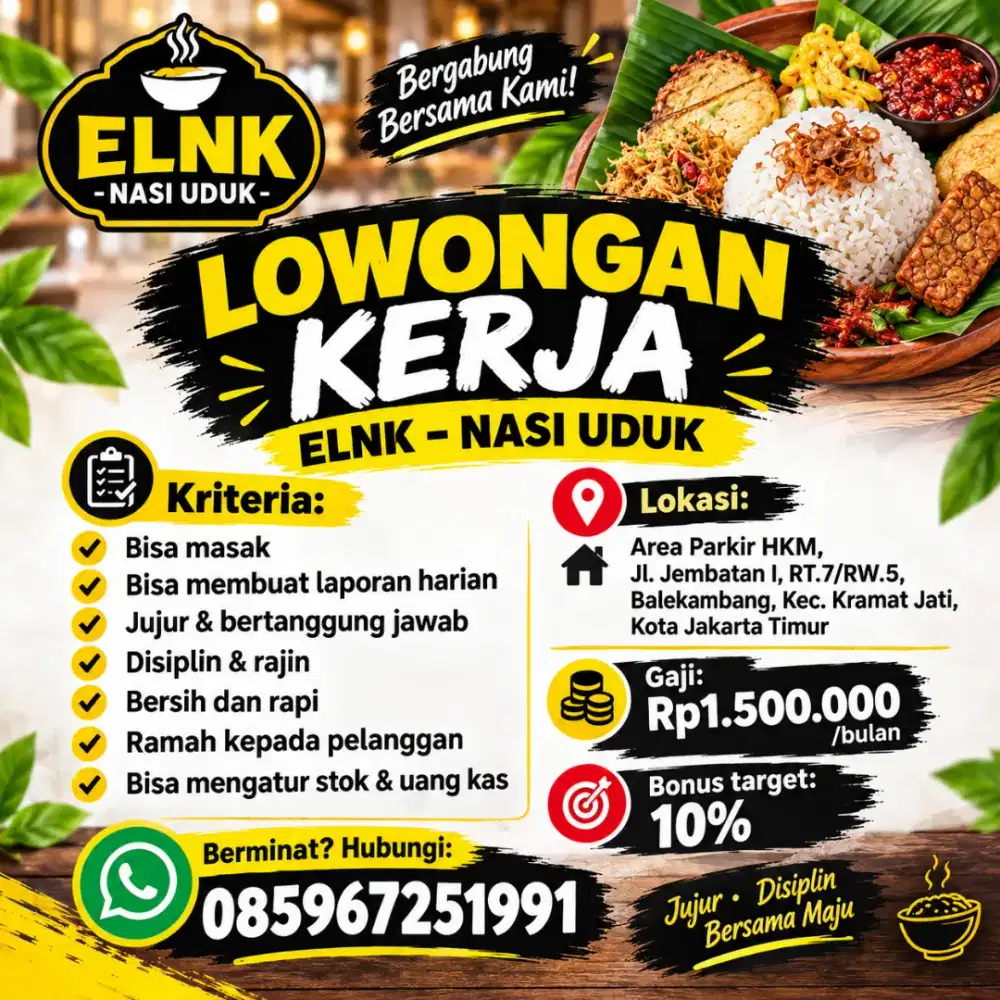 Lowongan kerja Nasi Uduk Malam