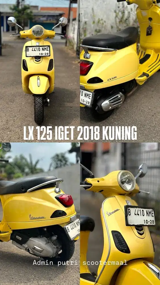 PIAGGIO VESPA LX 125 IGET 2018 KUNING