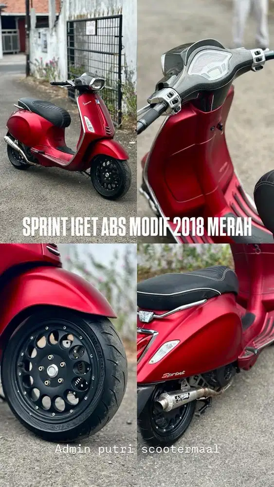 PIAGGIO VESPA SPRINT IGET ABS 2018 MERAH