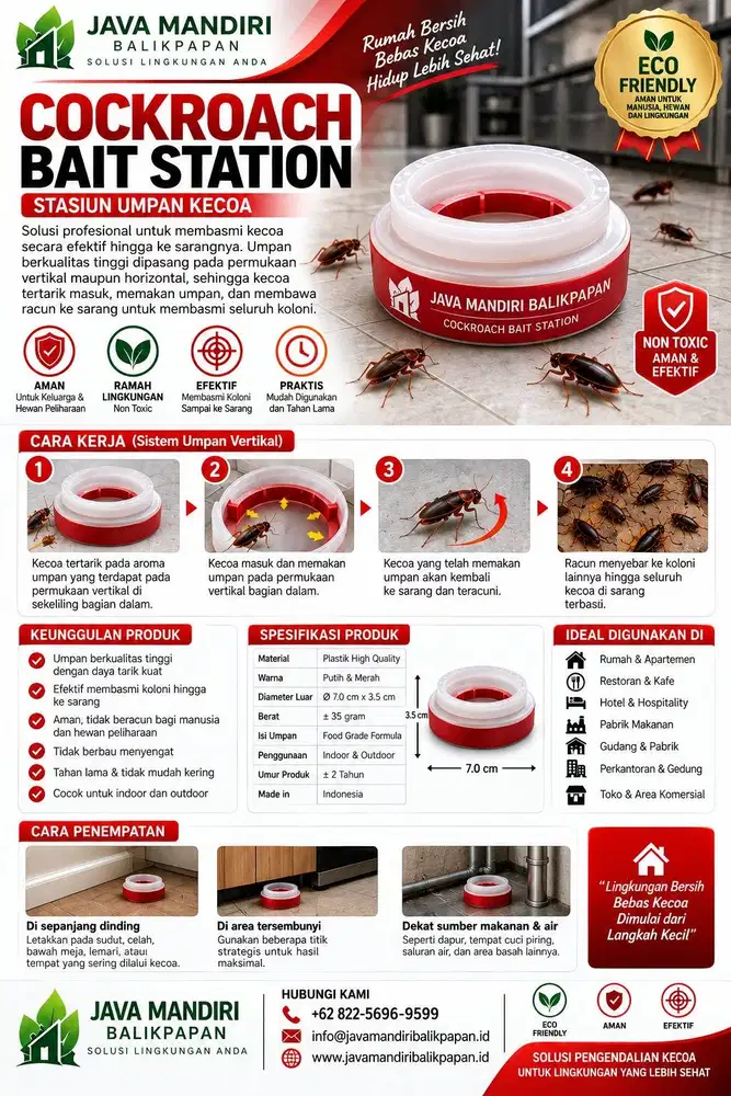 Umpan Racun Kecoa Pest Control Balikpapan - Roach Glue Trap