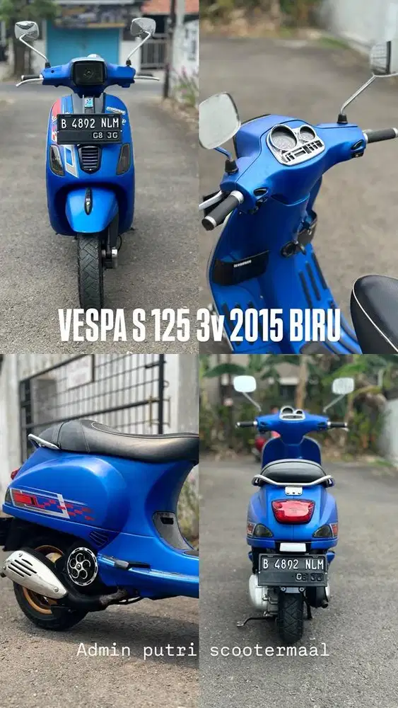 PIAGGIO VESPA S 125 3v 2015 BIRU DOFF