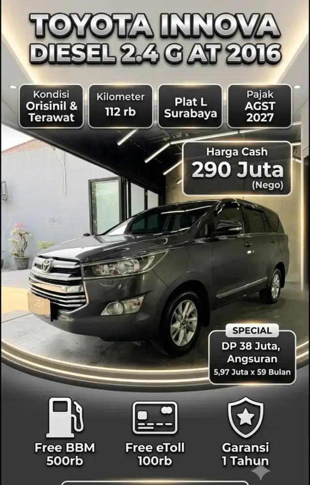 Toyota INNOVA DIESEL 2.4 V AT 2016