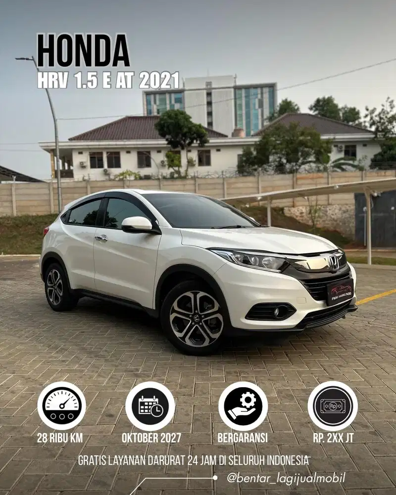 [Low KM] Honda HRV 1.5 E AT 2021