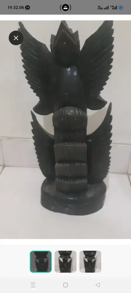 Dijual Patung kayu ukiran,tinggi kurang lebih 45cm.